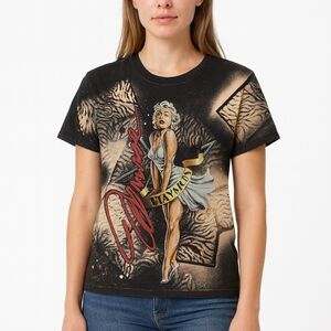 Marilyn Monroe Custom Bleach Work Tee Size Small Mothership Boutique